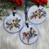 Decorațiune de brad din lut - vrăbiuțe