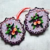 Mărțișoare panseluțe din hârtie quilling pe lemn
